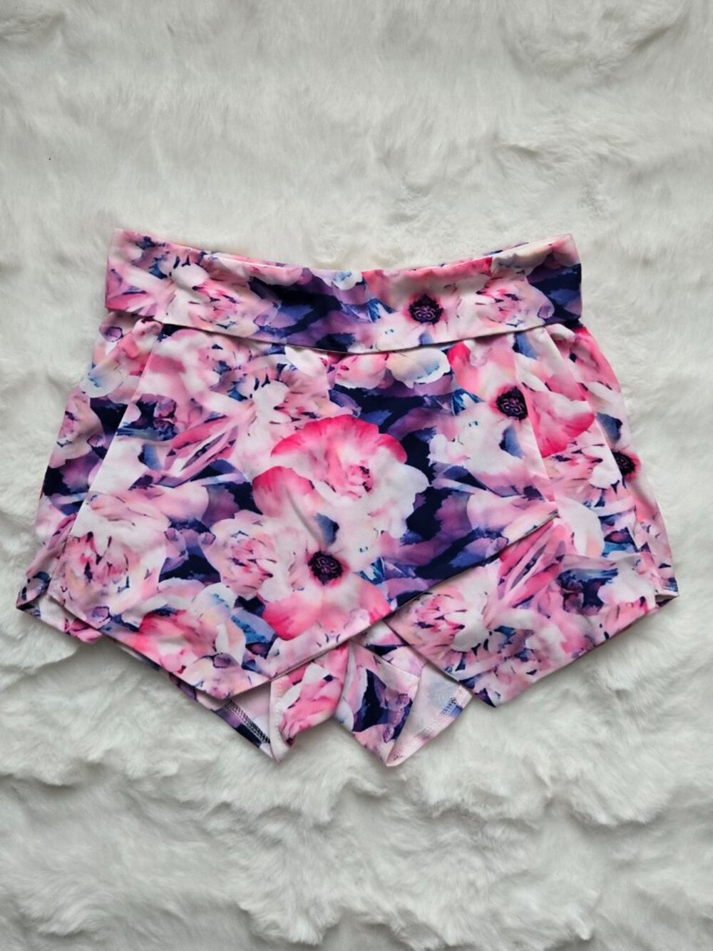 Floral Pink Purple Envelope Skort